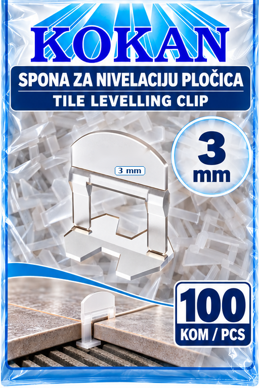 Pakovanje KOKAN spona 3 mm, 100 komada